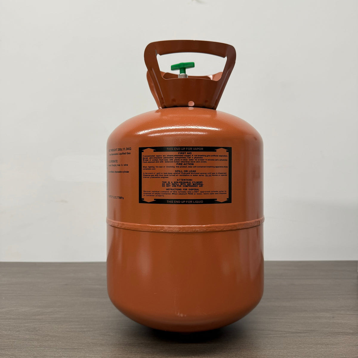 25Lb R407A / R-407A Refrigerant Gas Cylinder for Commercial Refrigeration Systems